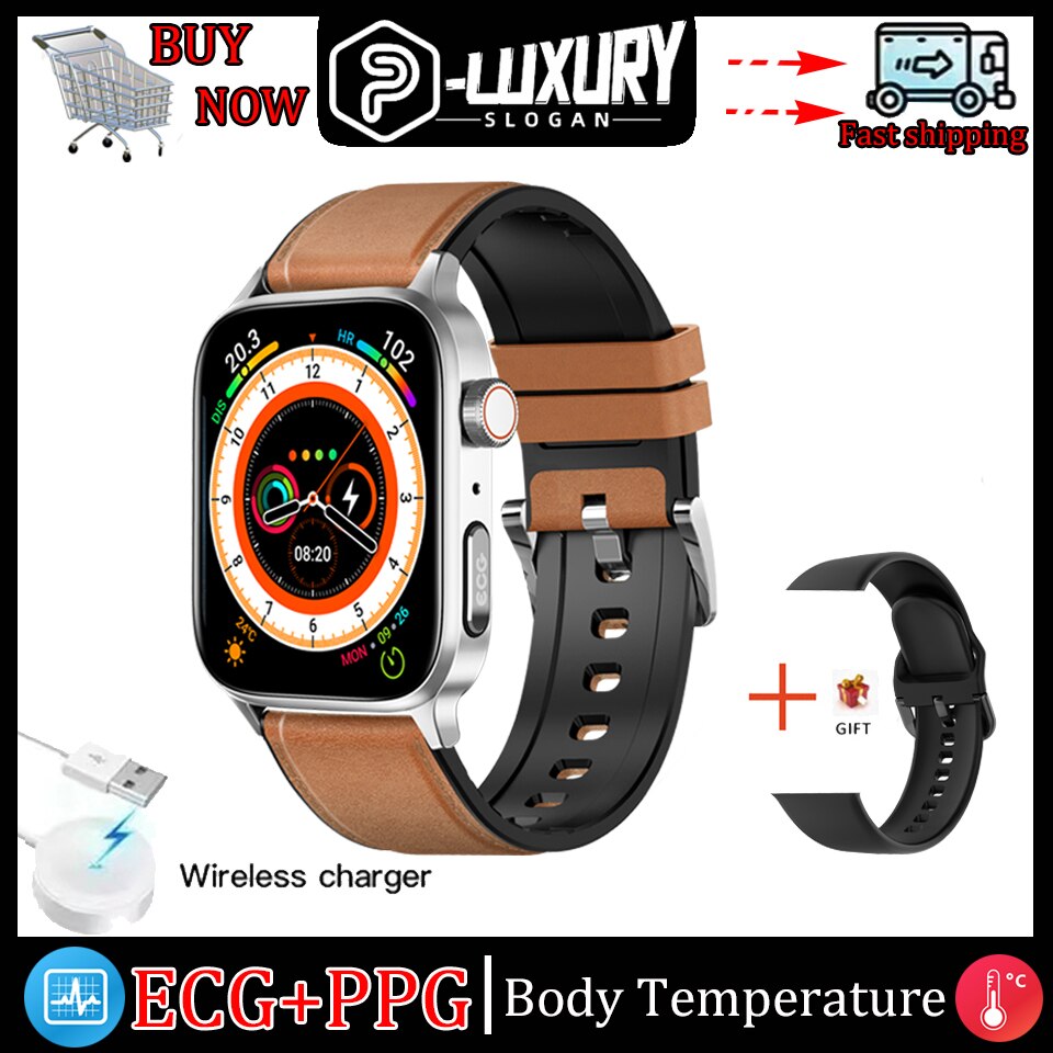 Smartwatch oxigênio no sangue PLUXURY com carga sem fio e monitoramento de saúde