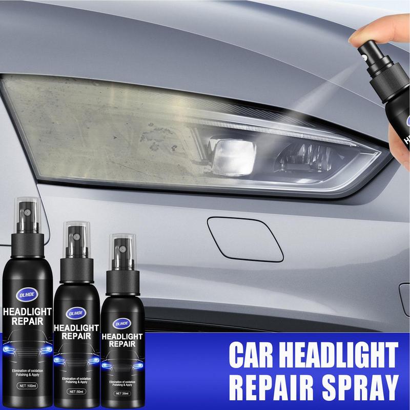 Líquido restaurador farol carro em spray para revitalizar faróis opacos e danificados