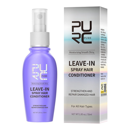 Condicionador leave-in PURC em spray para tratar e reparar cabelos secos e eliminar frizz