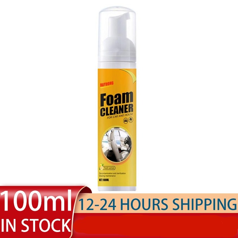 Spray de limpeza automotiva POWER CLINING em espuma de 100ml, ideal para limpeza de superfícies do carro.