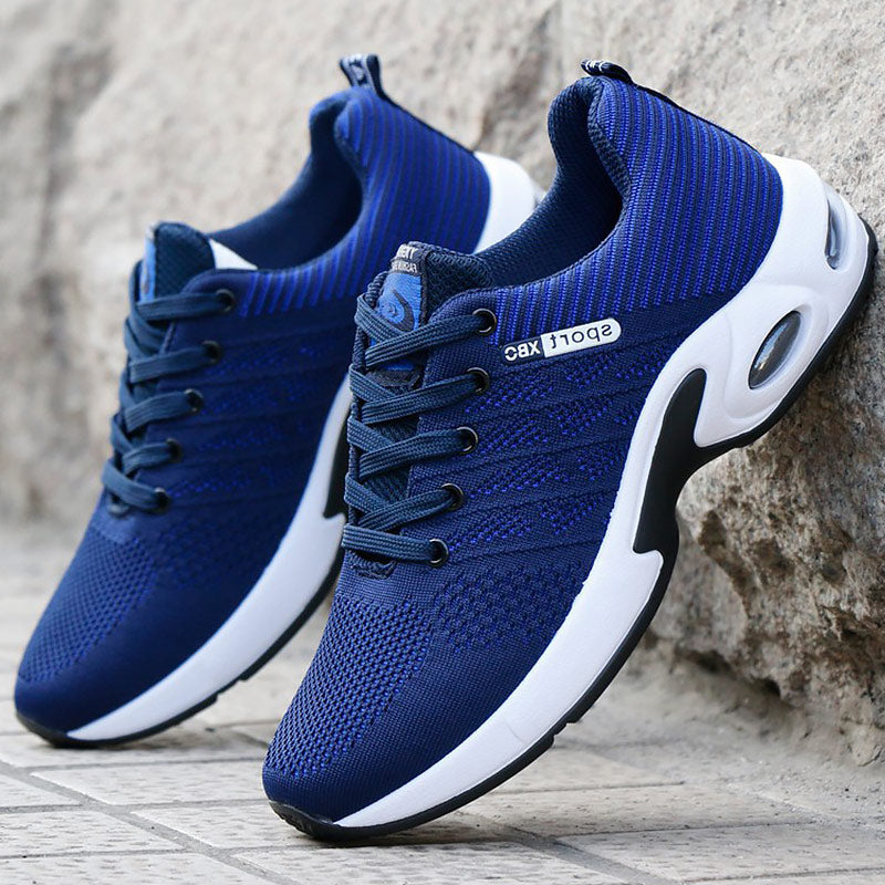 Sapato esportivo masculino leve KAMUC em tom azul com design moderno e confortável