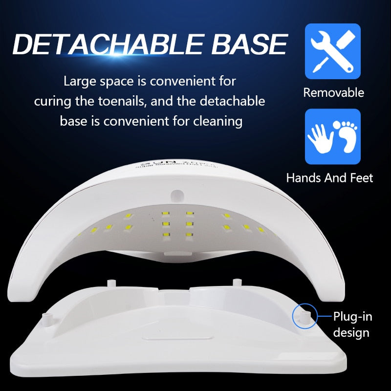 Secador de esmalte de gel SUN X5 MAX com base destacável para unhas e fácil limpeza