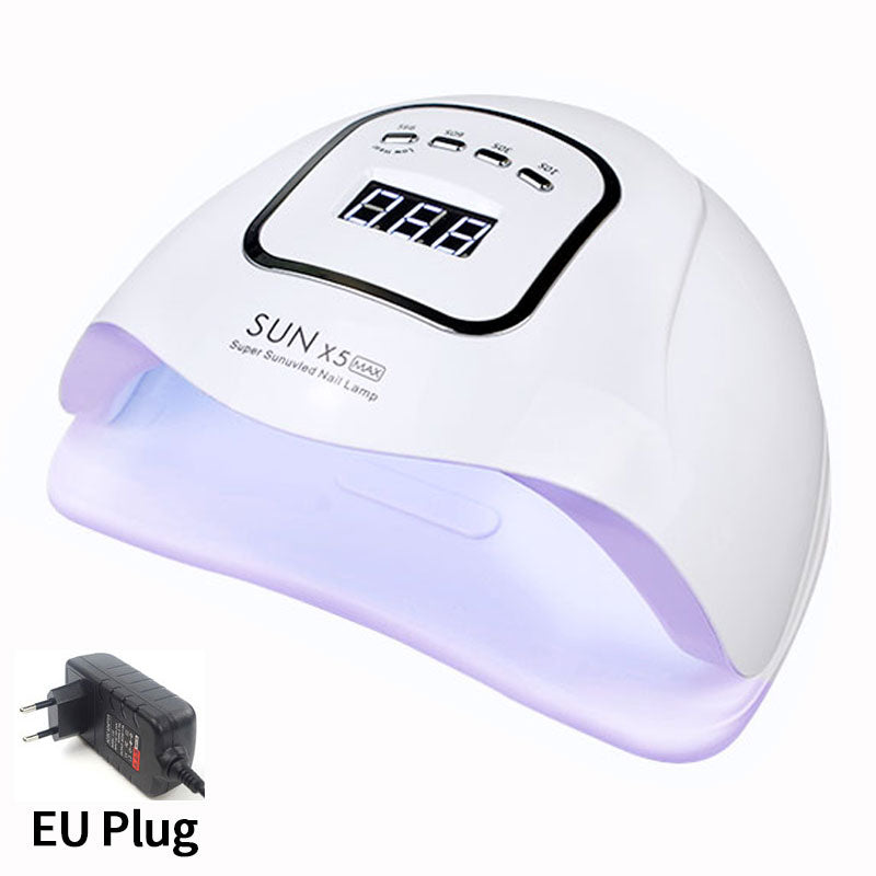 Secador de esmalte de gel SUN X5 MAX com luz LED e display digital para unhas perfeitas