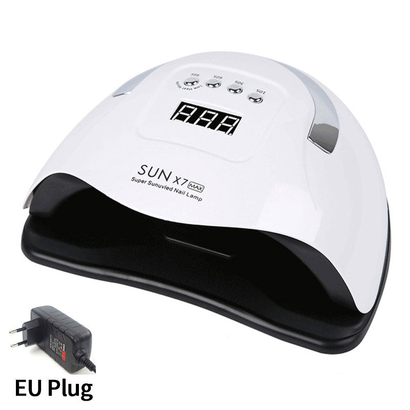 Secador de esmalte de gel SUN X5 MAX com display digital e design compacto para unhas secas rapidamente