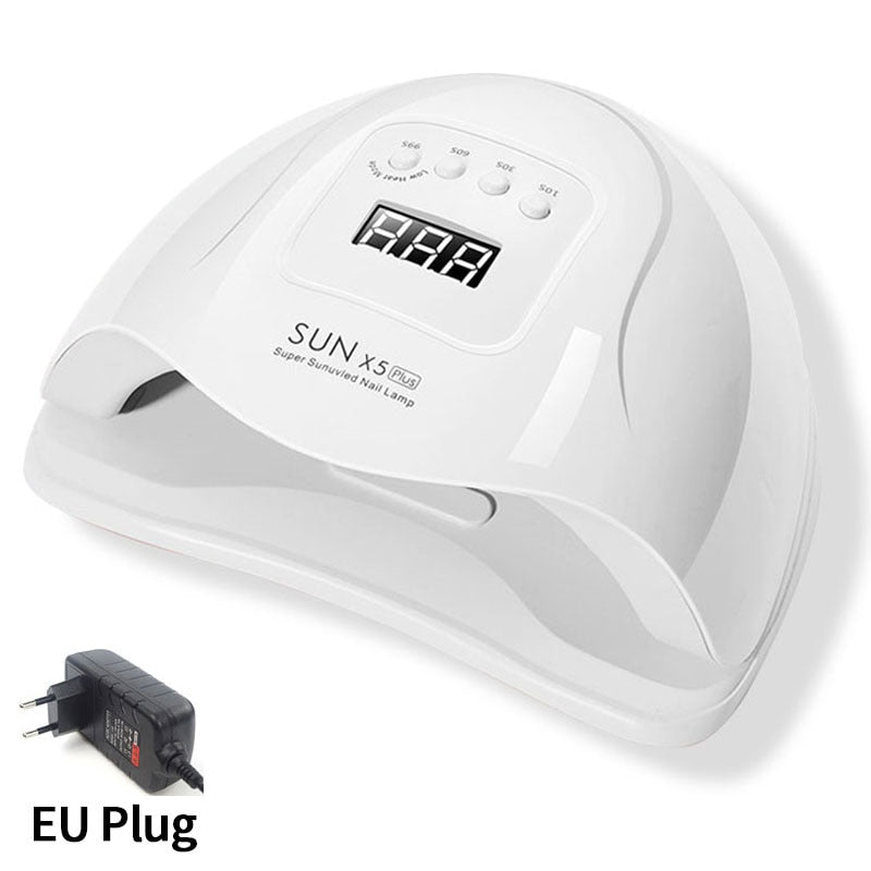 Aparelho secador de esmalte de gel SUN X5 MAX com tela digital e design ergonômico para uso em casa