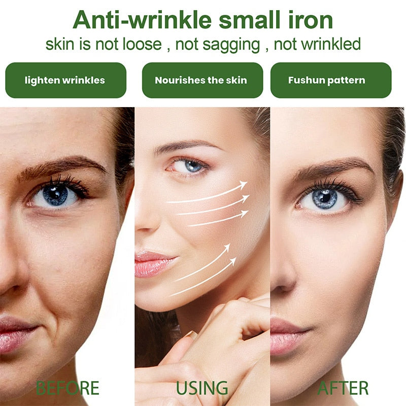 Kit EELHOE para limpeza e tratamento facial com foco no tratamento para linhas finas, mostrando resultados antes e depois