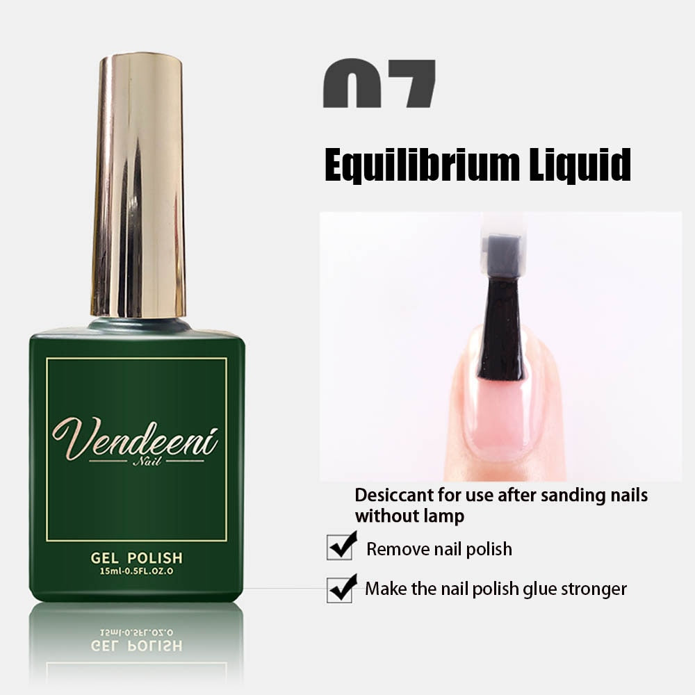 Gel de reforço fosco Vendeeni para acabamento de revestimento de unhas, ideal para unhas mais fortes.