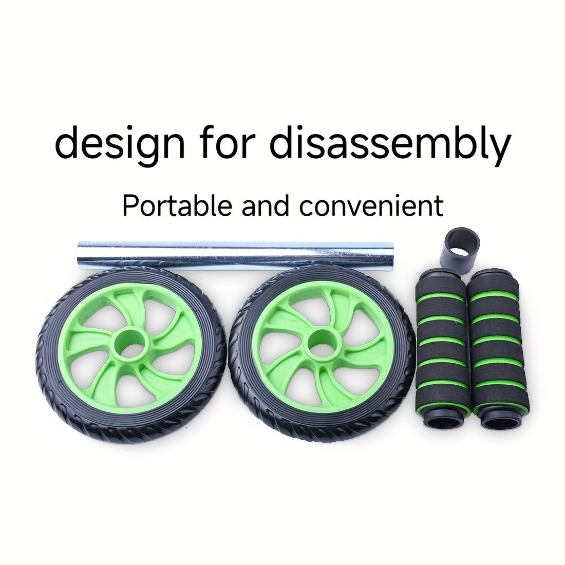 Conjunto de Equipamentos de Ginástica Universal, Inclui Roda Abdominal, Barra de Flexões, Fortalecedor de Pegada, Corda de Pular