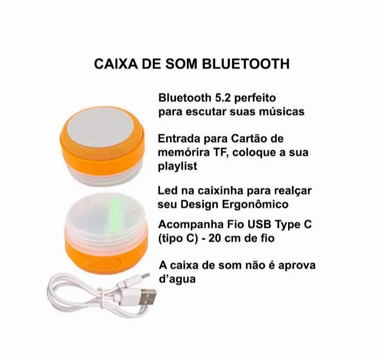 Copo Térmico 420 ml em Aço Inoxidável com Caixa de Som BLUETOOTH