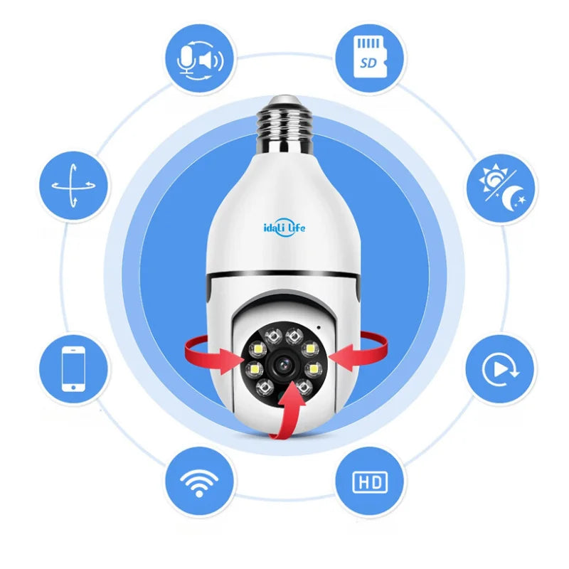 Câmera de vigilância e segurança por aplicativo Dafu Life Wi-Fi Câmera giratória para monitoramento