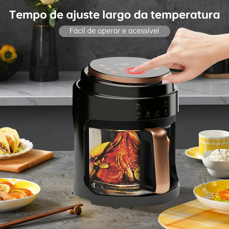 Fritadeira elétrica sem óleo Air Fryer Perfin Preto 4L 1100W