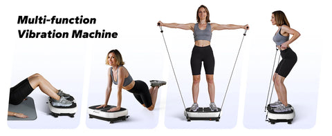 Máquina de exercício de placa vibratória para drenagem linfática, aliviar a dor, ajuda a dormir, queima de gordura, e perda de peso