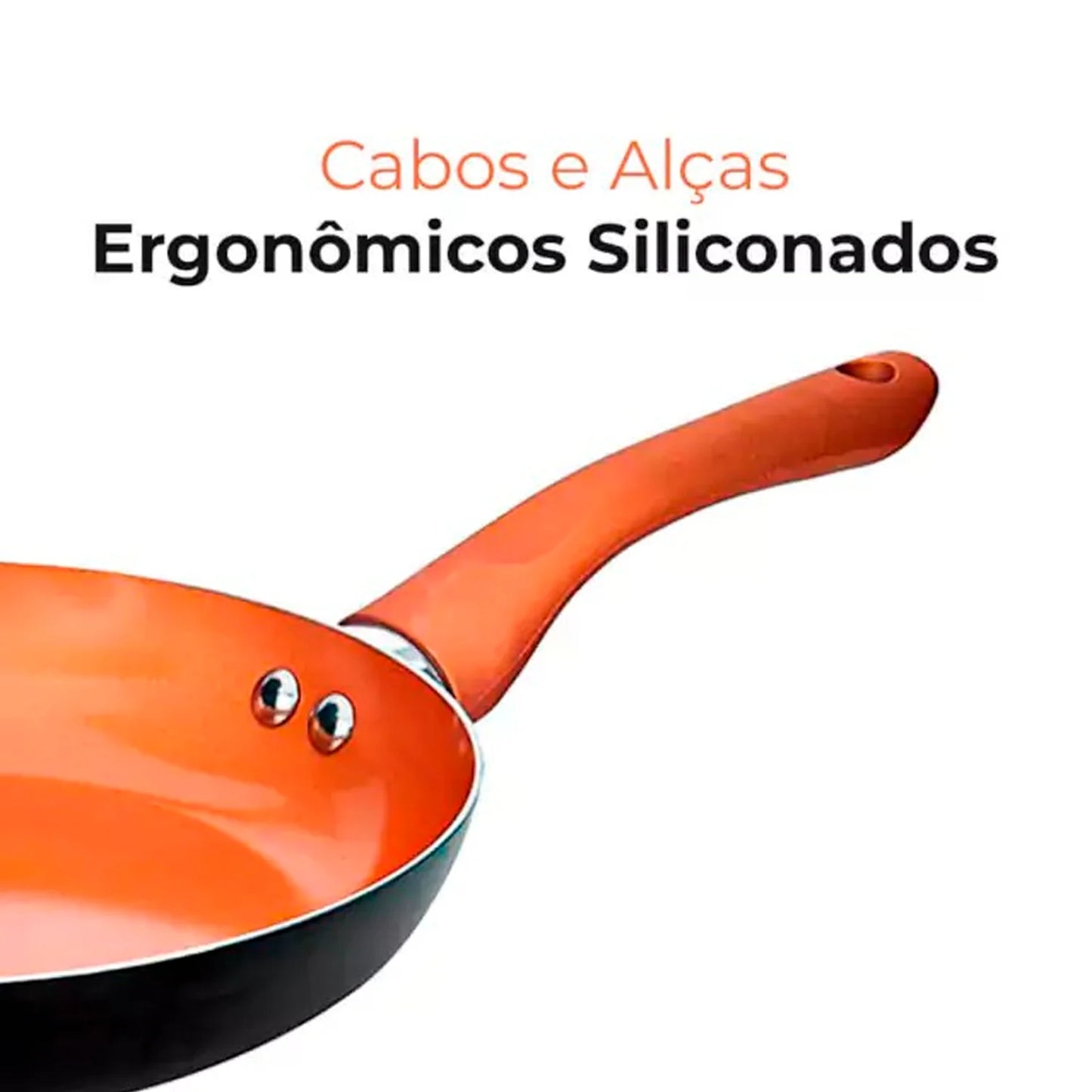 Conjunto de Panelas, Utensílios de Cozinha Cerâmica Antiaderente, com 10 Peças