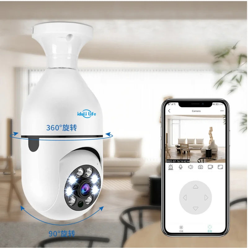 Câmera de vigilância e segurança por aplicativo Dafu Life Wi-Fi Câmera giratória para monitoramento