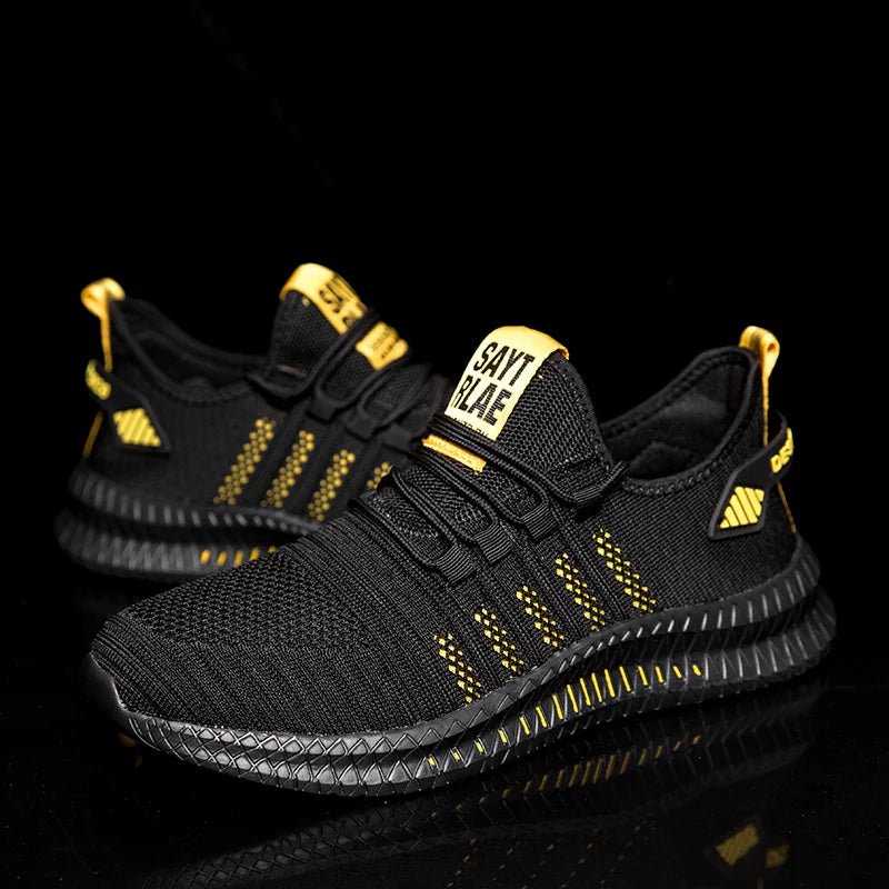 Tênis Esportivo Masculino, Caminhada e Corrida, em Malha Respirável