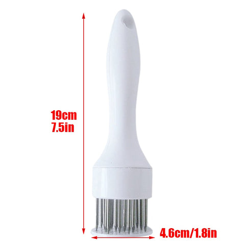 Injetor de marinada em aço inoxidável, injetor de marinada multifuncional, agulha amaciadora de carne, injetor de carne em aço inoxidável - O Badalo do sino