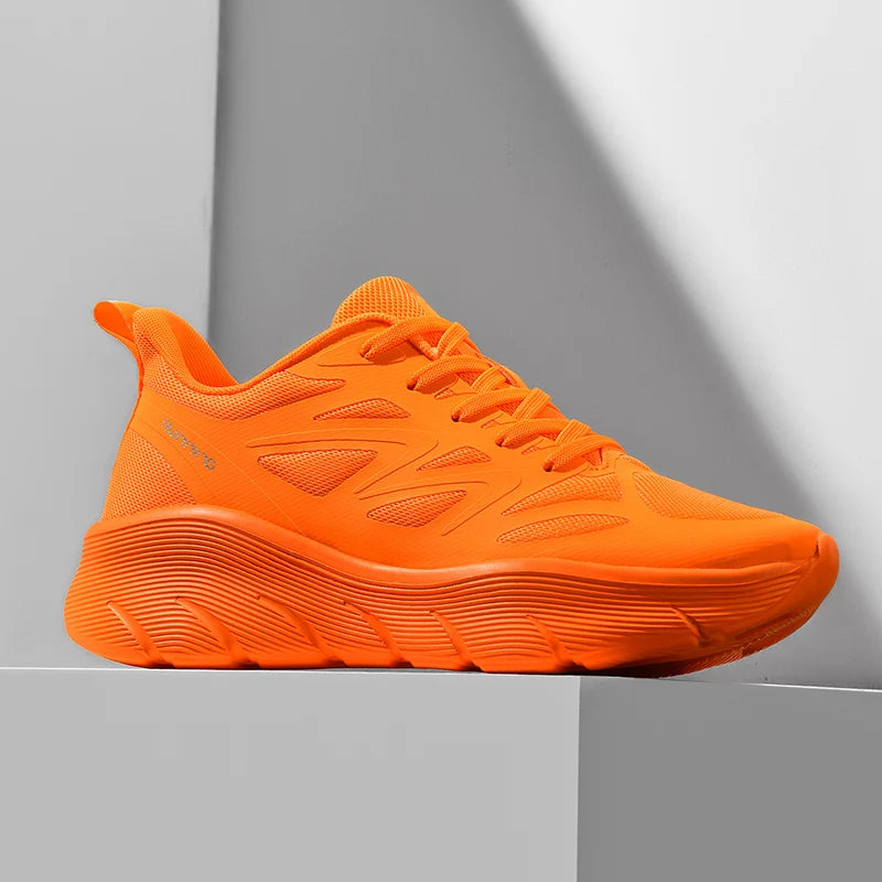 Tênis feminino de alta qualidade com cadarço, respirável e leve, casual, esportivo, corrida, caminhada