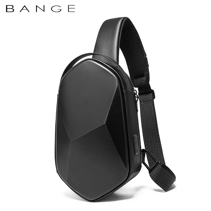 Bolsa masculina design de casca dura 3.0 carregamento USB CROSSBODY bolsa de ombro à prova d'água