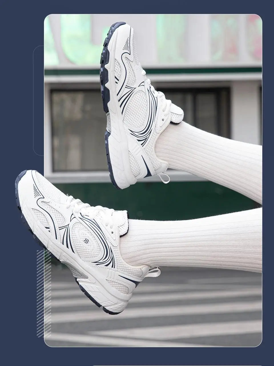 Tênis feminino, respiráveis, leves, brancos,  esportivos, malha de rendas, confortável, antiderrapante, para caminhada, corrida