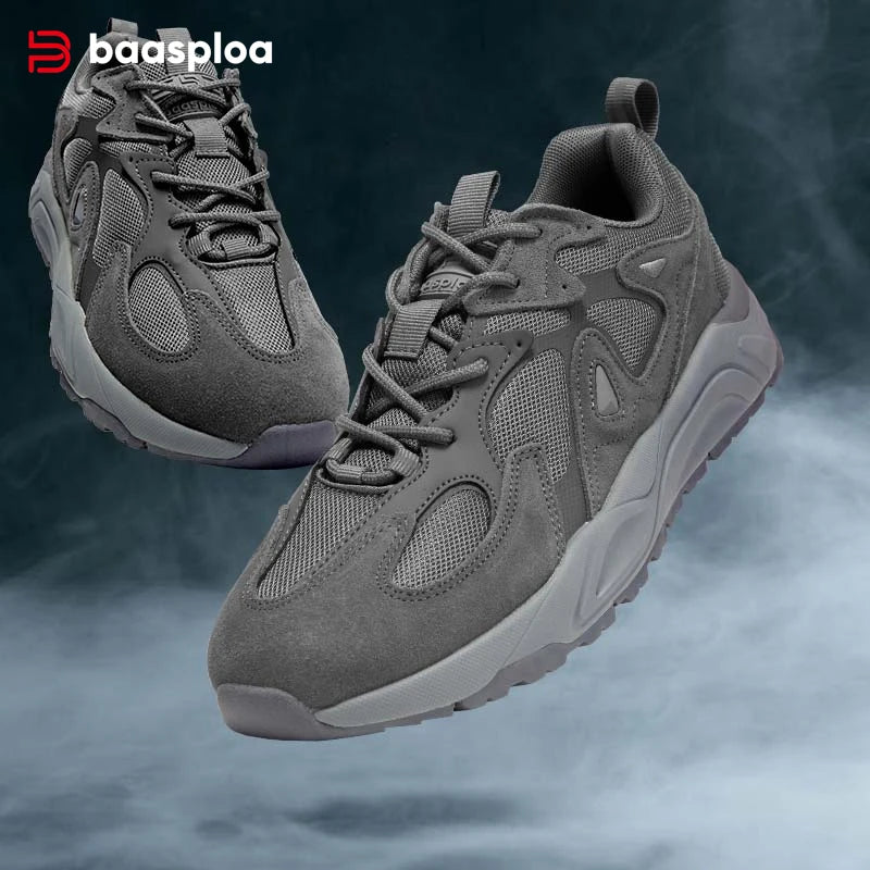Tênis casuais masculinos, caminhada, malha respirável, conforto, esportivos, rendas, antiderrapante