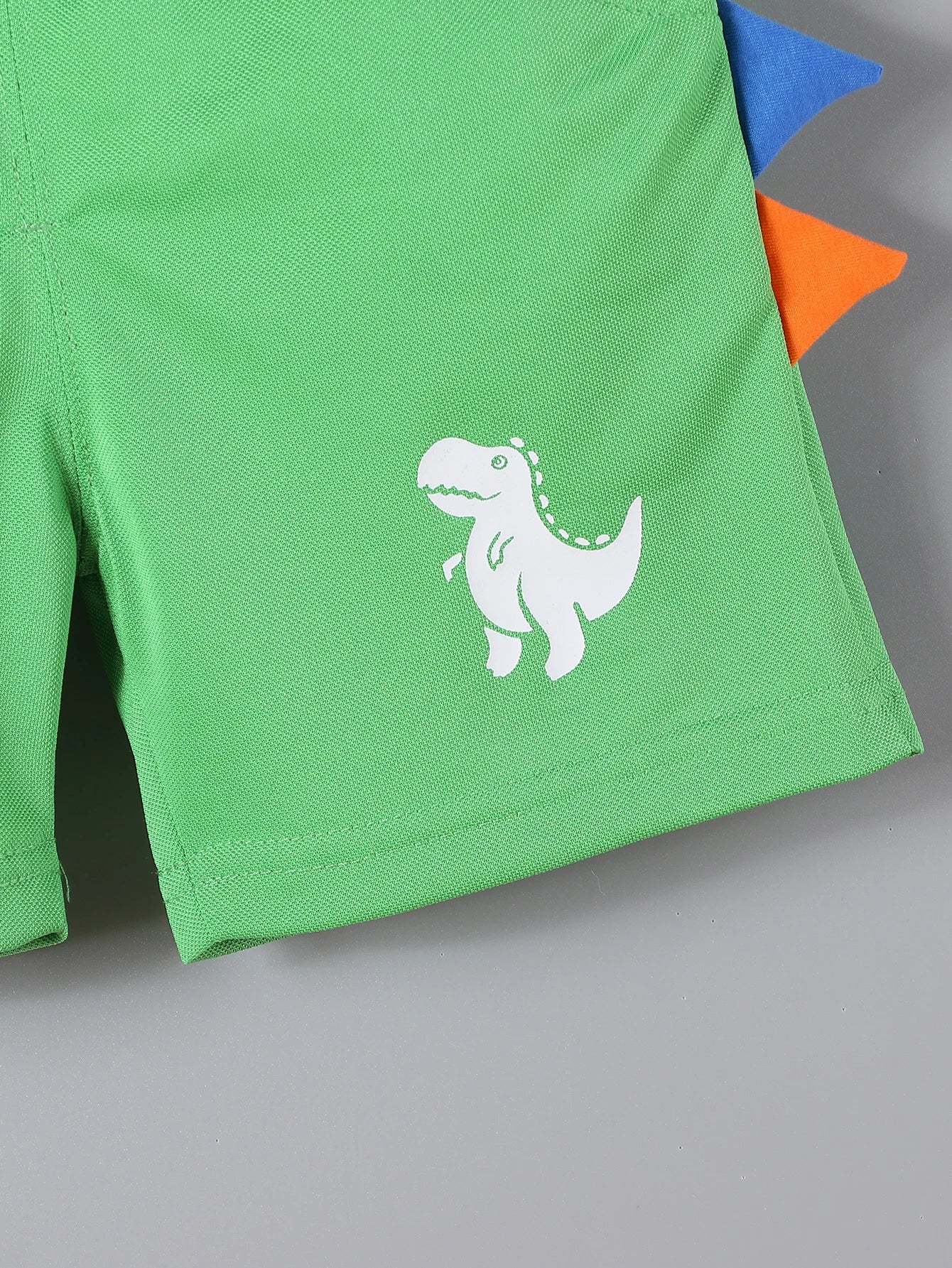 Conjunto infantil bebê menino, roupas de verão, casual, esporte, terno camisa polo + shorts 2 pçs, dinossauro impressão