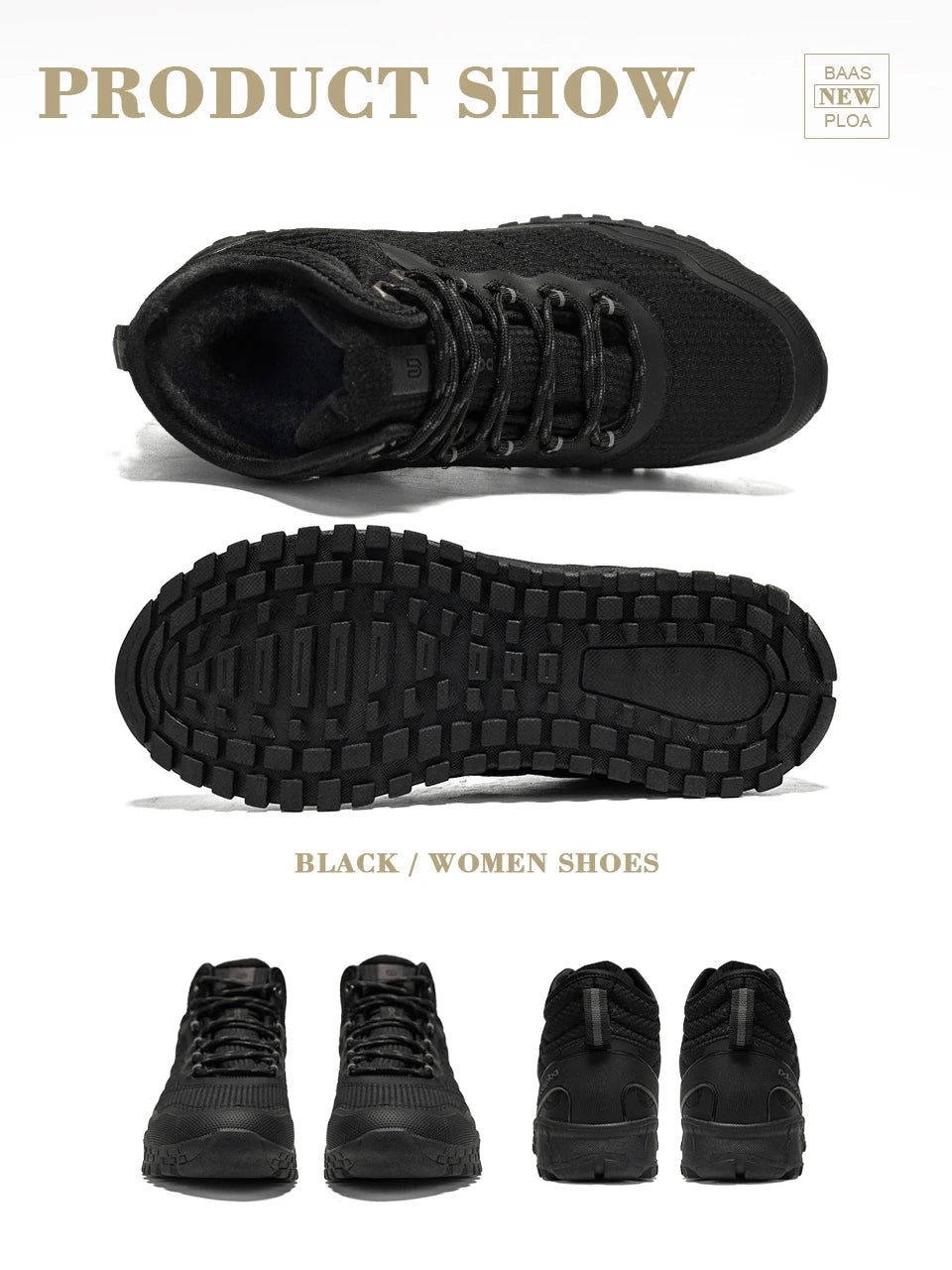 Botas de neve, tênis feminino, impermeável, de pelúcia quente, antiderrapante, invernos rigorosos