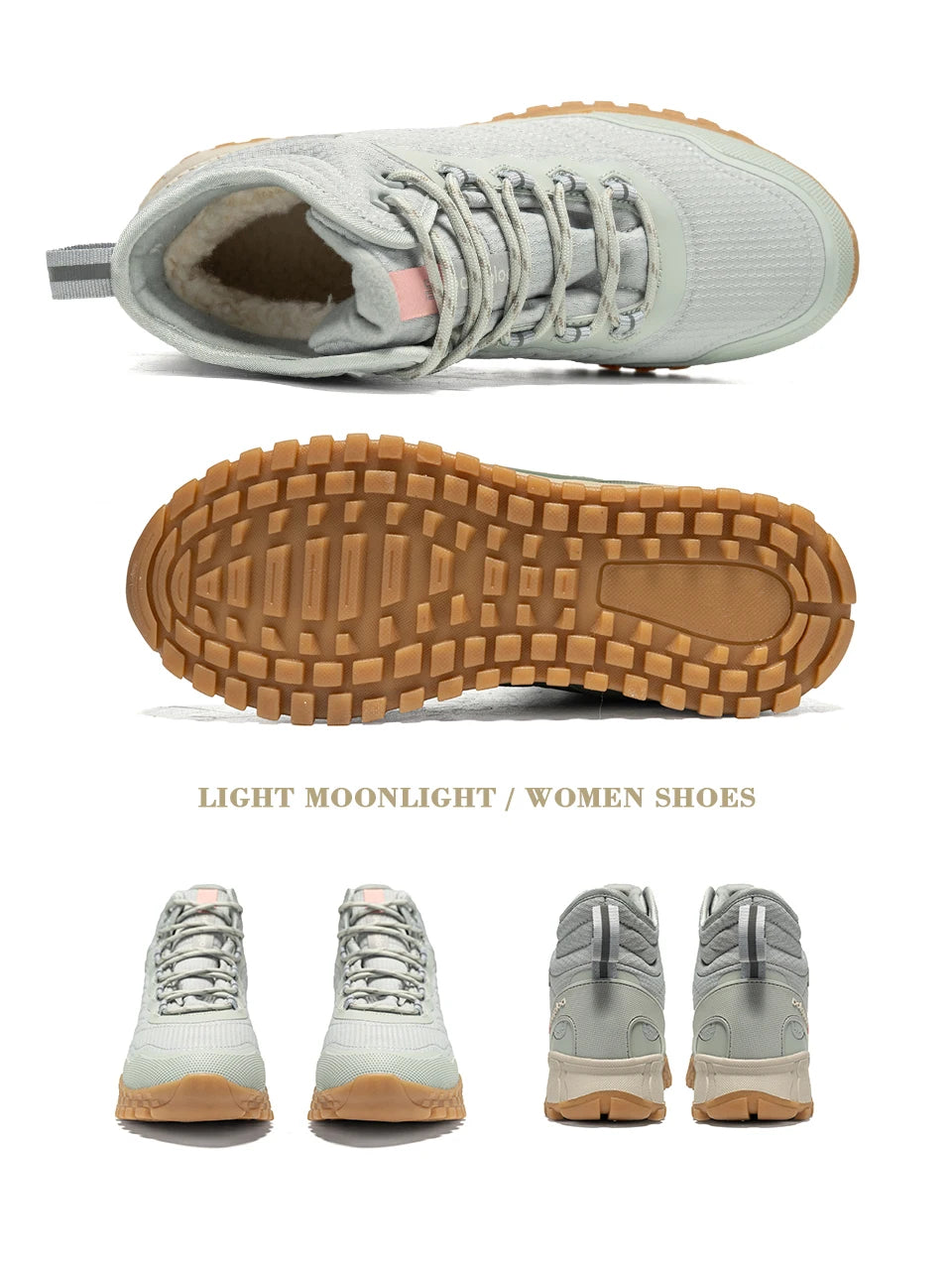 Botas de neve, tênis feminino, impermeável, de pelúcia quente, antiderrapante, invernos rigorosos