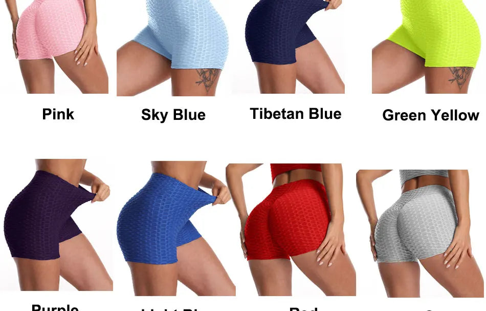 Shorts feminino de yoga, respirável, de três pontos, em jacquard, esportes fitness, levanta as nádegas, sexy,