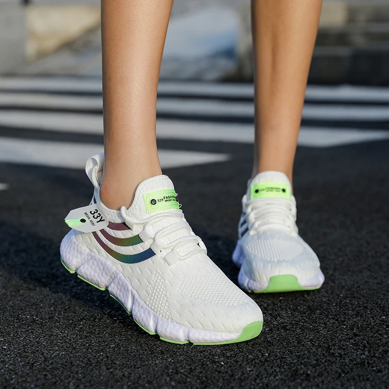 Tênis masculino esportivos respiráveis, leves, malha, de corrida, atlético, jogging, caminhada