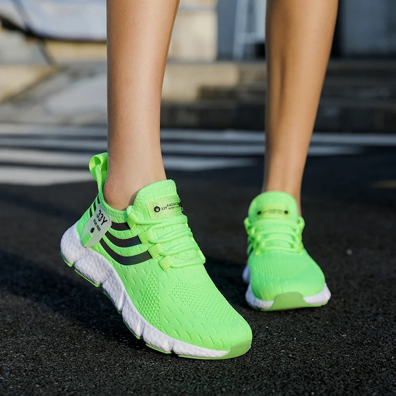 Tênis masculino esportivos respiráveis, leves, malha, de corrida, atlético, jogging, caminhada