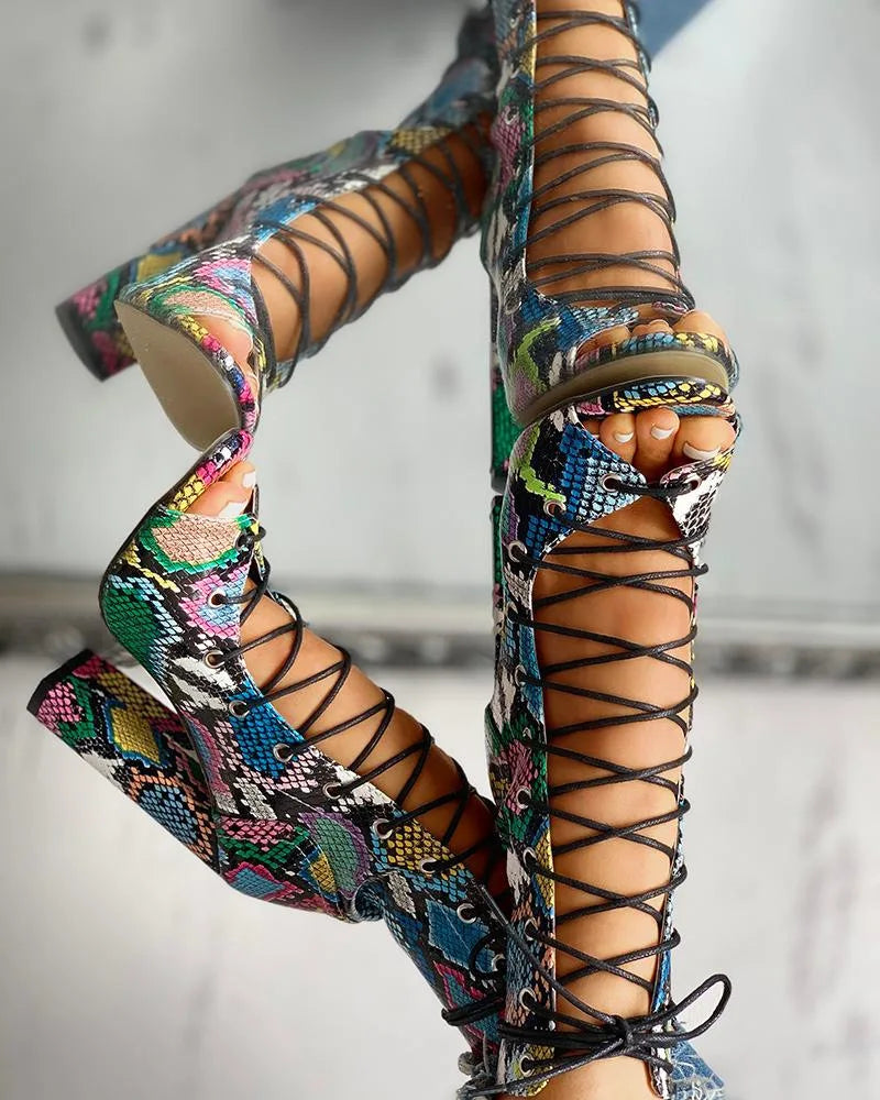 Sandálias de salto alto feminina, sapato cruzado, sandálias altas, conforto, tamanho grande