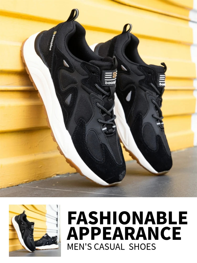 Tênis casuais masculinos, caminhada, malha respirável, conforto, esportivos, rendas, antiderrapante