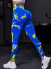 Calças Feminina Push Up para Treino, Leggings Tie Dye Sem Costura para Academia, Yoga,Esportivas, Calças Justas de Cintura Alta para Fitness Feminino
