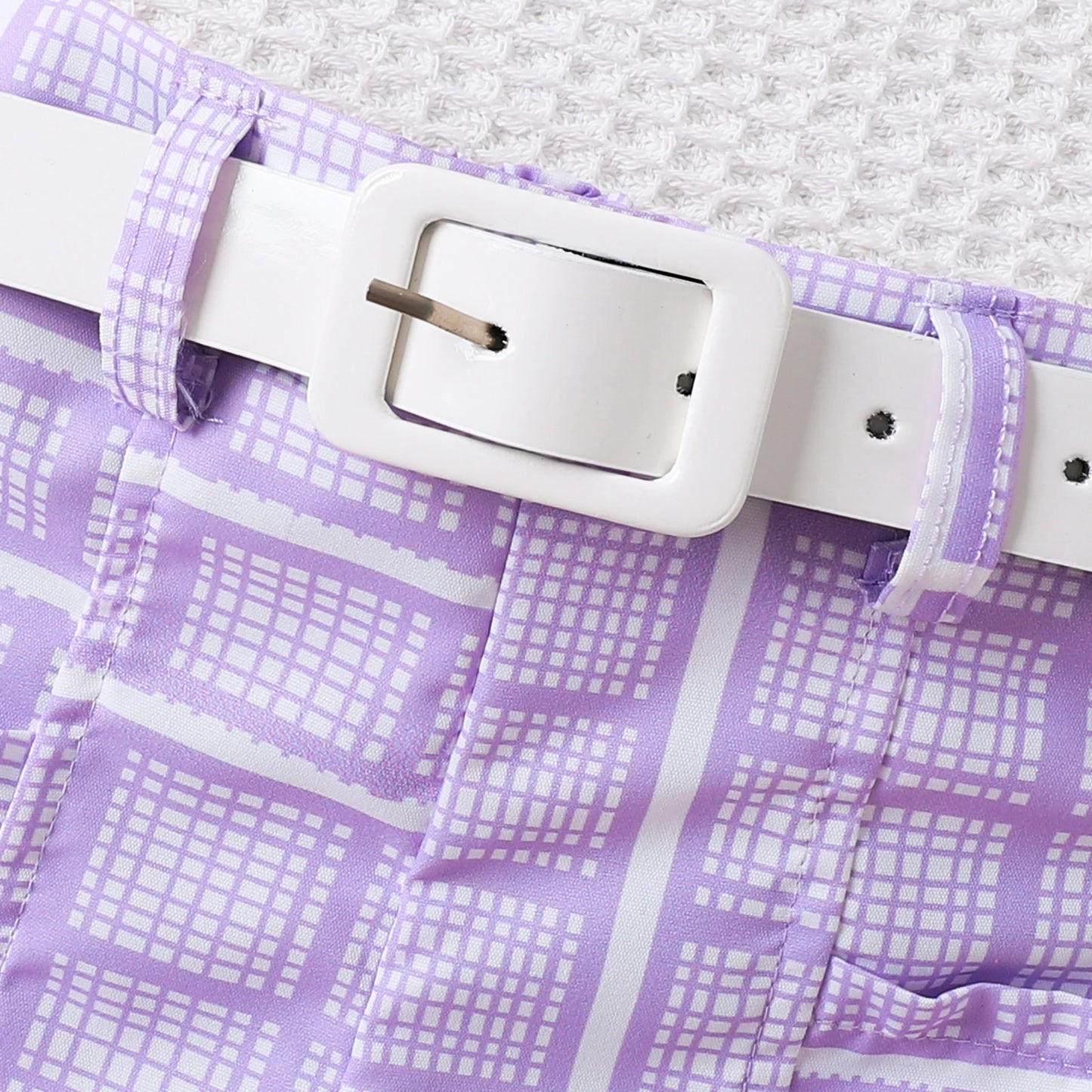 Conjunto infantil Estilo para meninas 1-4 anos de idade, 3 peças, confortável, doce pit strip colete + shorts com padrão impresso