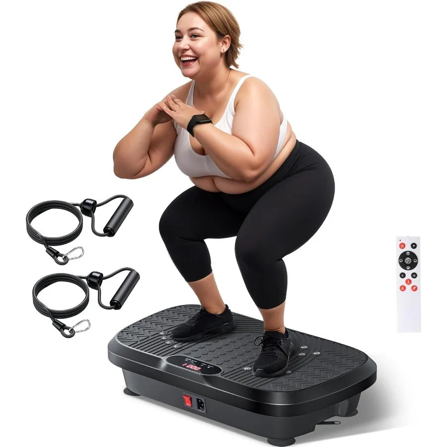 Máquina de Exercício Conjunto em Placa Vibratória, para Treino de Corpo Inteiro, Estimula Drenagem linfática, 240 Velocidades Ajustáveis