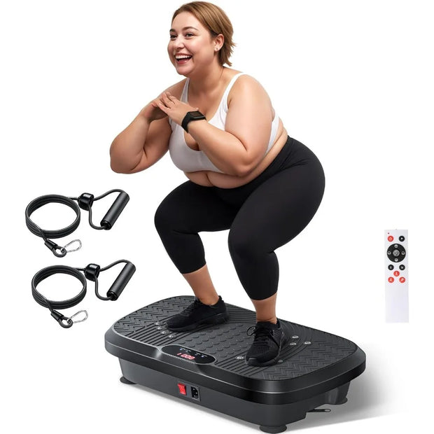 Máquina de Exercício Conjunto em Placa Vibratória, para Treino de Corpo Inteiro, Estimula Drenagem linfática, 240 Velocidades Ajustáveis