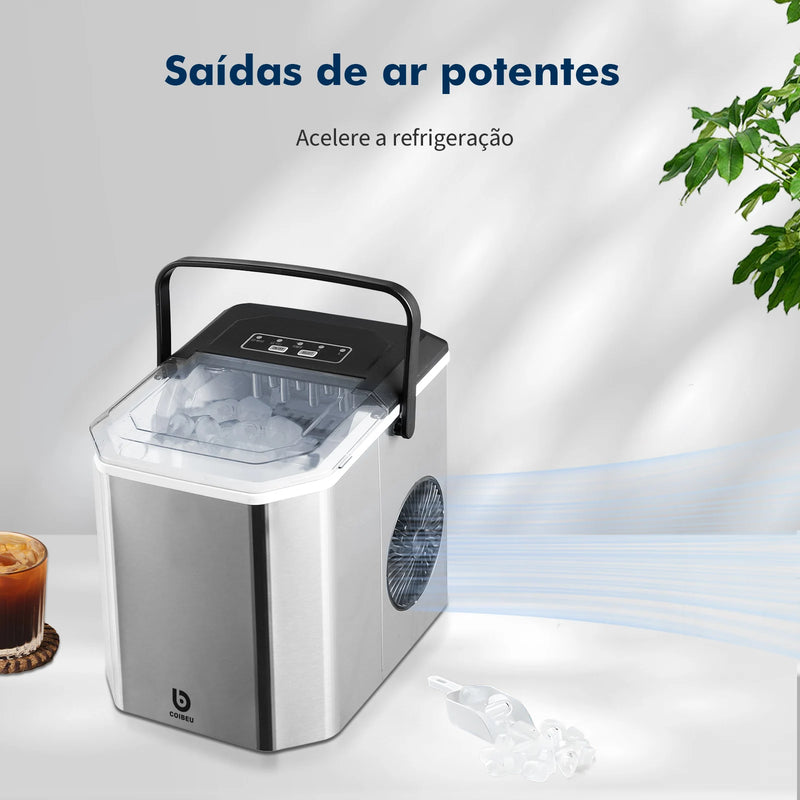 Máquina de fazer gelo, portátil eletrica automática ,127V, do Brasil