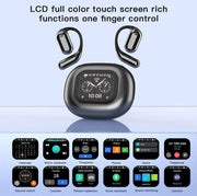 Fones de ouvido com tradução automática de idiomas, tela LCD sensível ao toque em tempo real, modelo aberto, sem fio, com 144 idiomas