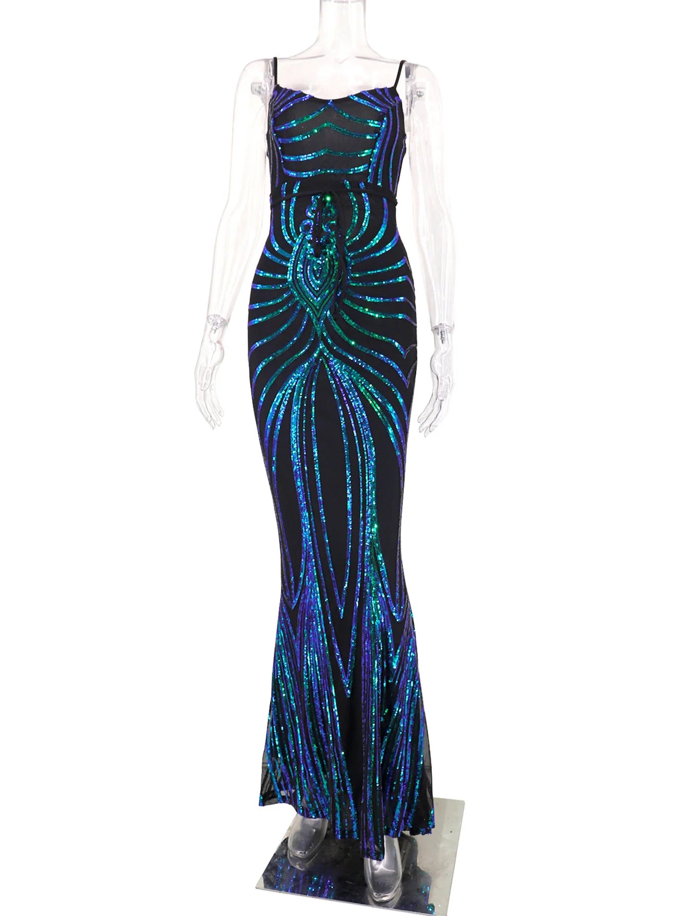 Vestido feminino, longo, maxi com lantejoulas, vestido para ocasiões festivas