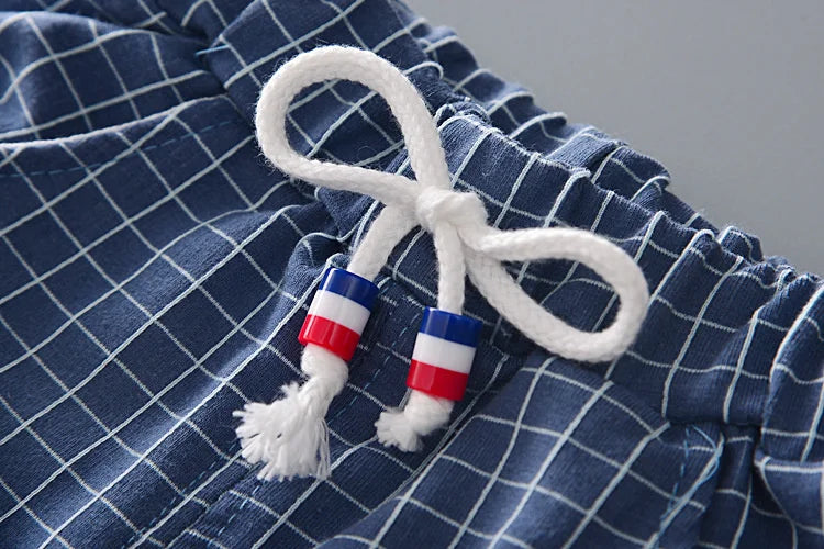 Conjunto de roupas infantis, meninas e meninos, camiseta e shorts, 2 pçs,casual