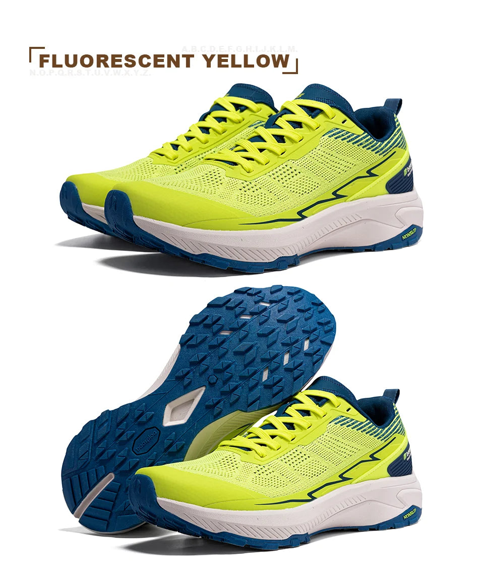 Tênis masculinos de caminhada, de malha respirável, antiderrapante, resistente ao desgaste, leve, confortável, casual