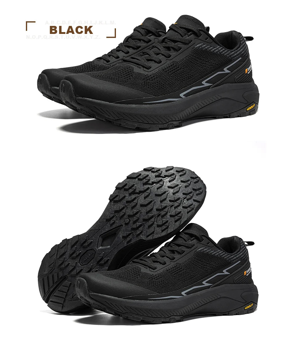 Tênis masculinos de caminhada, de malha respirável, antiderrapante, resistente ao desgaste, leve, confortável, casual