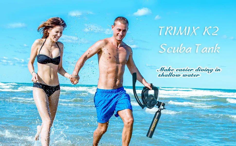 Máscara de mergulho com suprimento de ar para até 10 minutos de respiração subaquática, 0,5L para 5 metros de profundidade