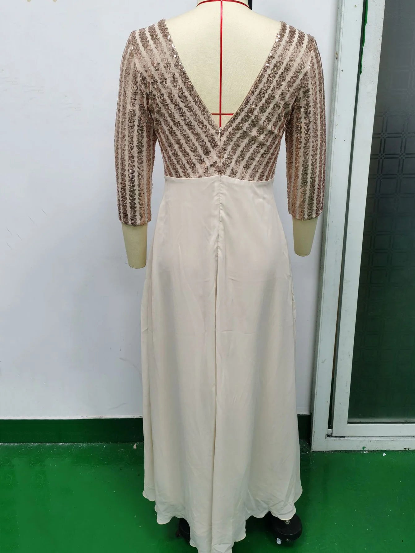 Vestido feminino, longo, maxi com lantejoulas, vestido para ocasiões festivas