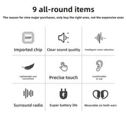 Aparelhos auditivos sem fio, fones de ouvido recarregáveis para perda auditiva surda grave, amplificador de som BTE