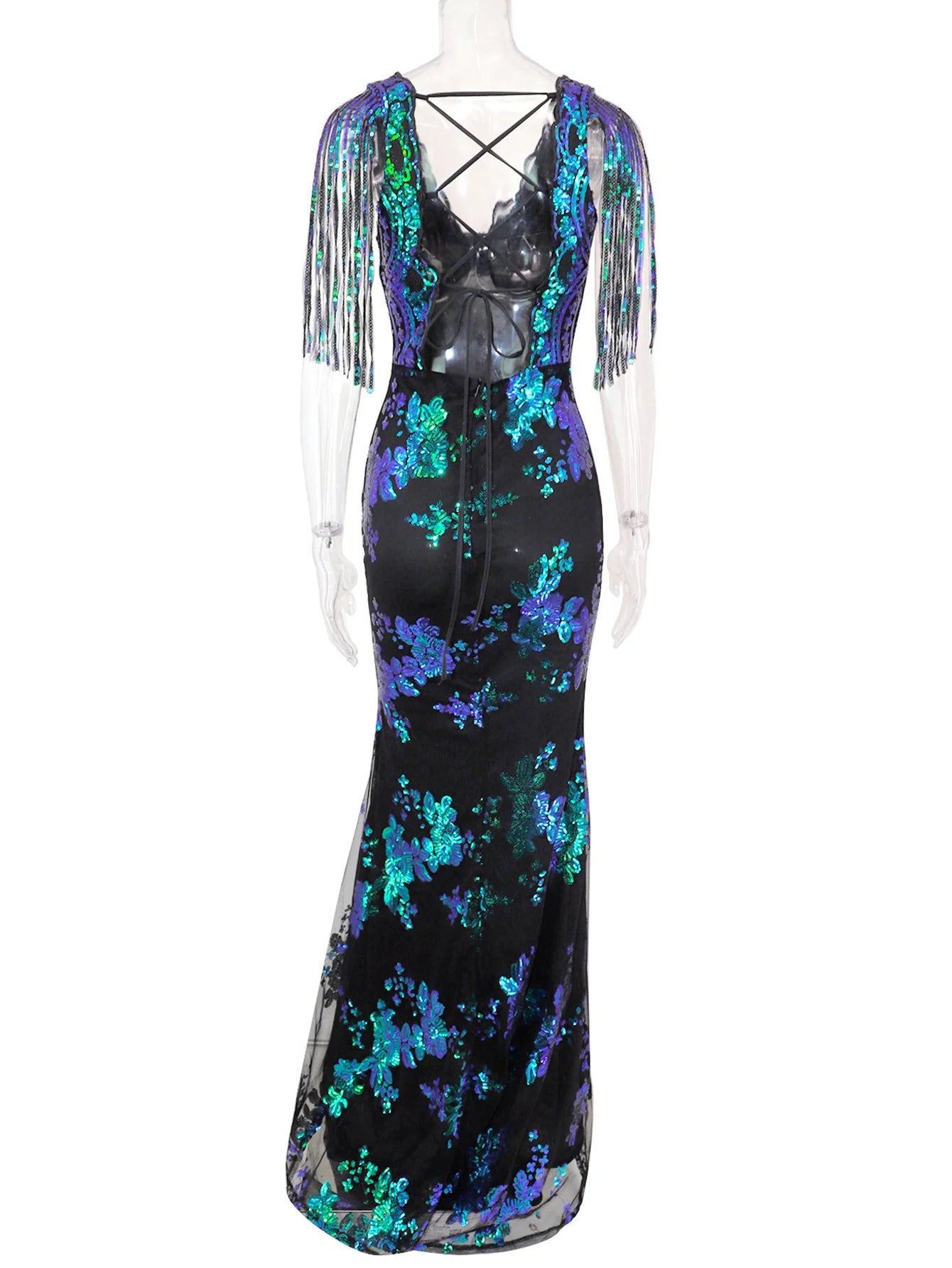 Vestido feminino, longo, maxi com lantejoulas, vestido para ocasiões festivas