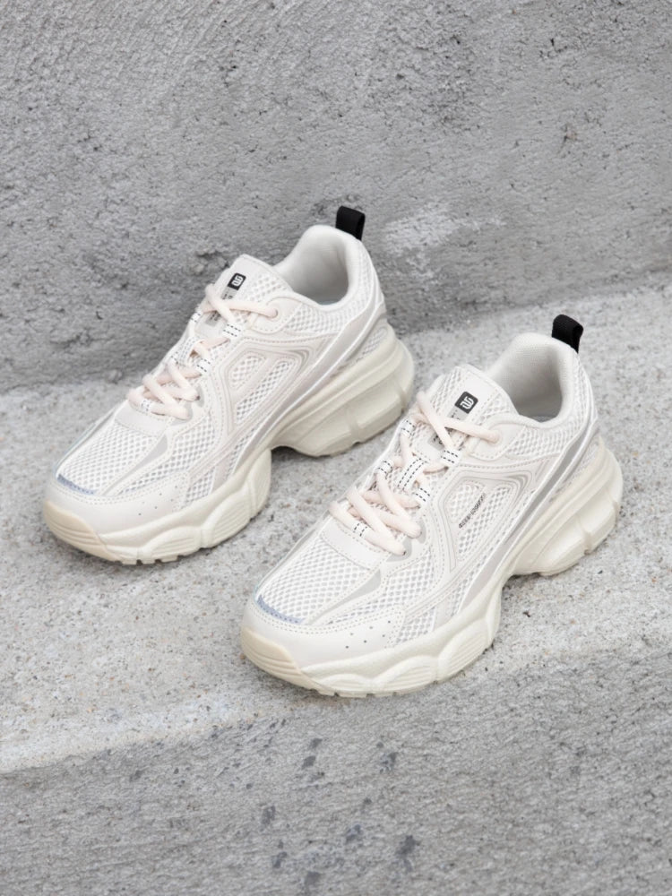 Tênis esportivos feminino, leves, malha de rendas, retrô, corrida, caminhada, respiráveis antiderrapante