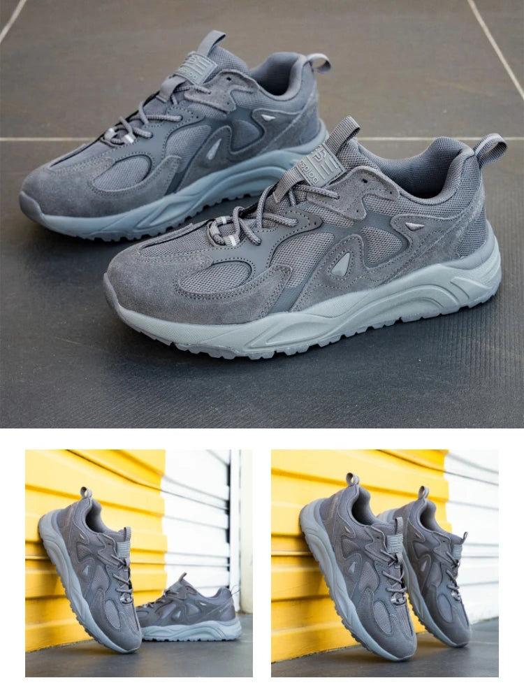Tênis casuais masculinos, caminhada, malha respirável, conforto, esportivos, rendas, antiderrapante
