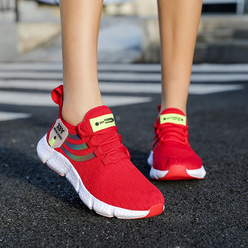 Tênis masculino esportivos respiráveis, leves, malha, de corrida, atlético, jogging, caminhada