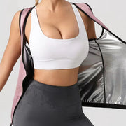 Camisa sauna feminina para perda de peso, emagrecimento pelo suor, corpo shaper fitness, zíper
